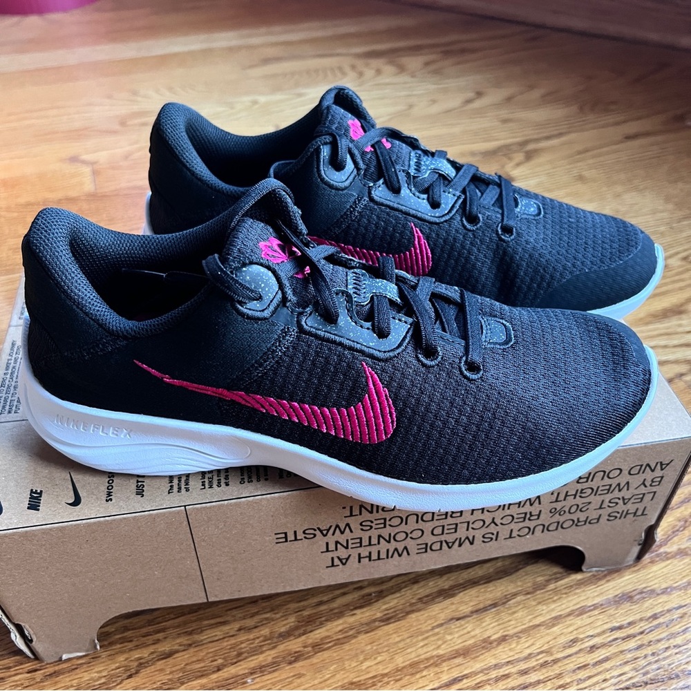 Nike womans Flex Experience Runner 11 NN style DD9283003 Black / Rush Pink White - Picture 6 of 14